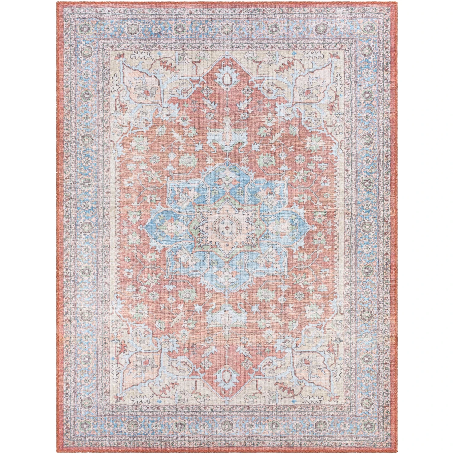 Artistic Weavers Abhishek Distressed Traditional Machine Washable Area Rug 3 Artistic Weavers Abhishek Distressed Traditional Machine Washable Area Rug - Image 3