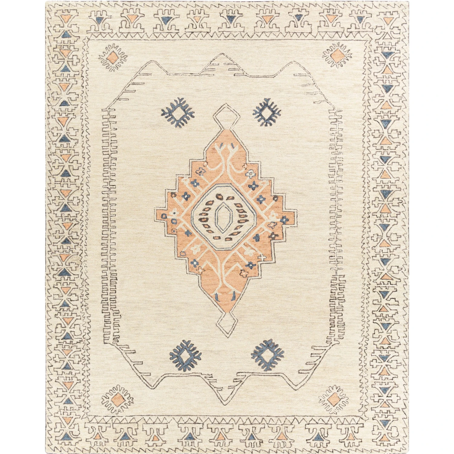 Artistic Weavers Aditya Handmade Medallion Wool Area Rug 8 Artistic Weavers Aditya Handmade Medallion Wool Area Rug - Image 8