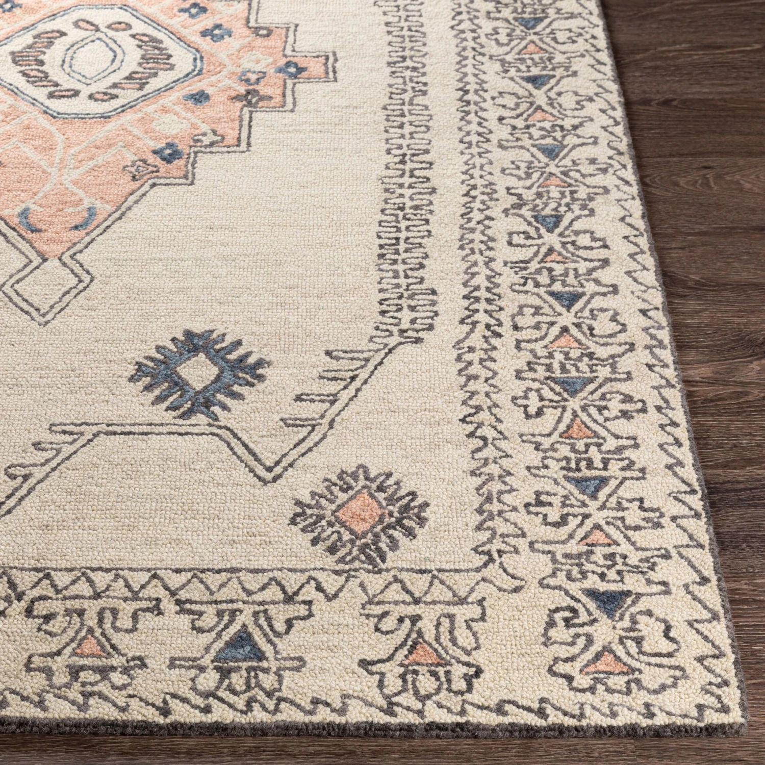 Artistic Weavers Aditya Handmade Medallion Wool Area Rug 9 Artistic Weavers Aditya Handmade Medallion Wool Area Rug - Image 9