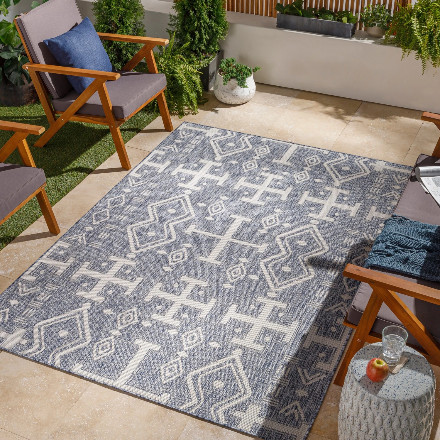 Artistic Weavers Aicu Boho Diamond Indoor/ Outdoor Area Rug 5 Artistic Weavers Aicu Boho Diamond Indoor/ Outdoor Area Rug - Image 5
