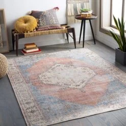 Artistic Weavers Alger Persian Medallion Printed Machine Washable Area Rug -Artistic Weavers Alger Persian Medallion Printed Machine Washable Area Rug 1