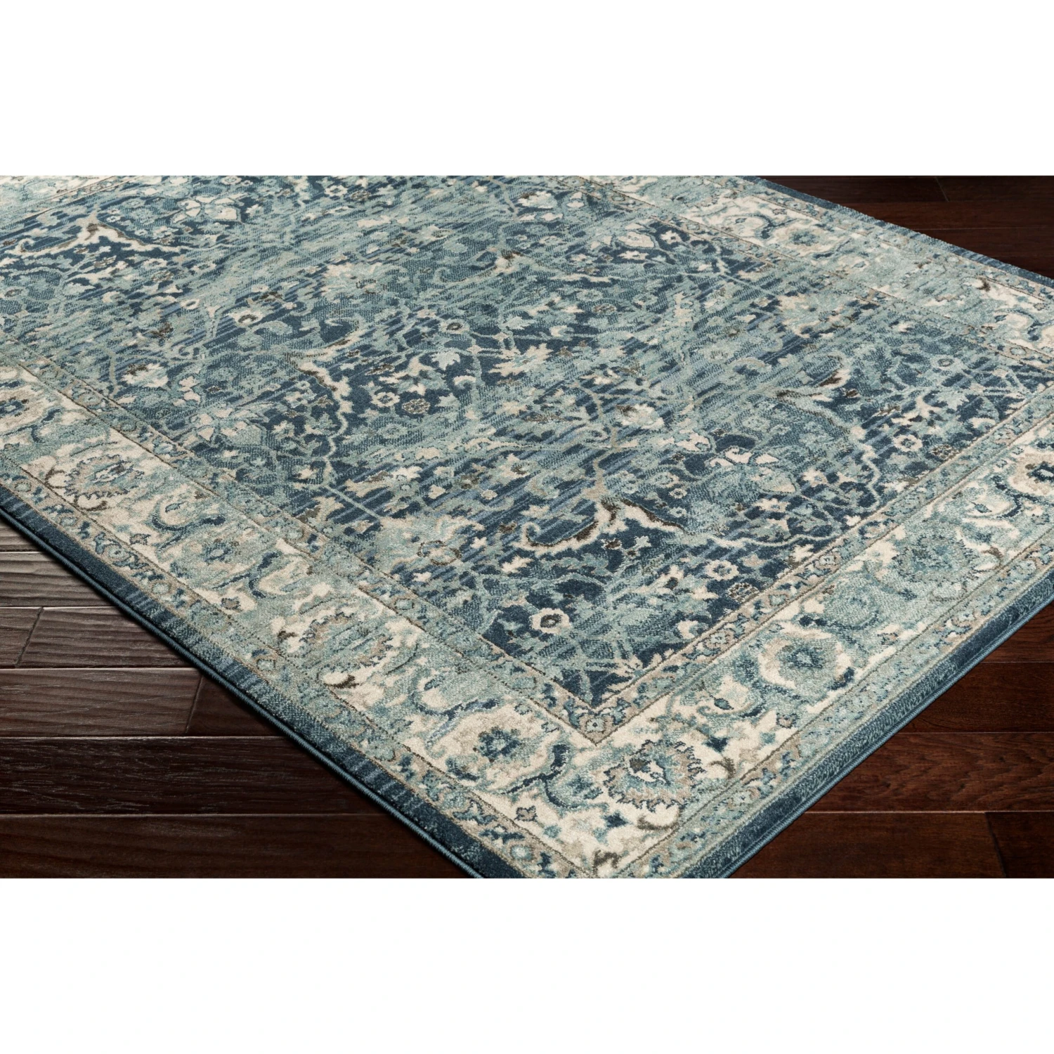 Artistic Weavers Annelie Navy & Teal Updated Traditional Area Rug - 7'10" X 9'10" 8 Artistic Weavers Annelie Navy & Teal Updated Traditional Area Rug - 7'10" X 9'10" - Image 8