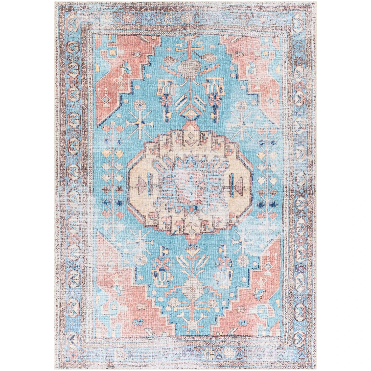 Artistic Weavers Antonia Vintage Global Printed Machine Washable Area Rug 3 Artistic Weavers Antonia Vintage Global Printed Machine Washable Area Rug - Image 3