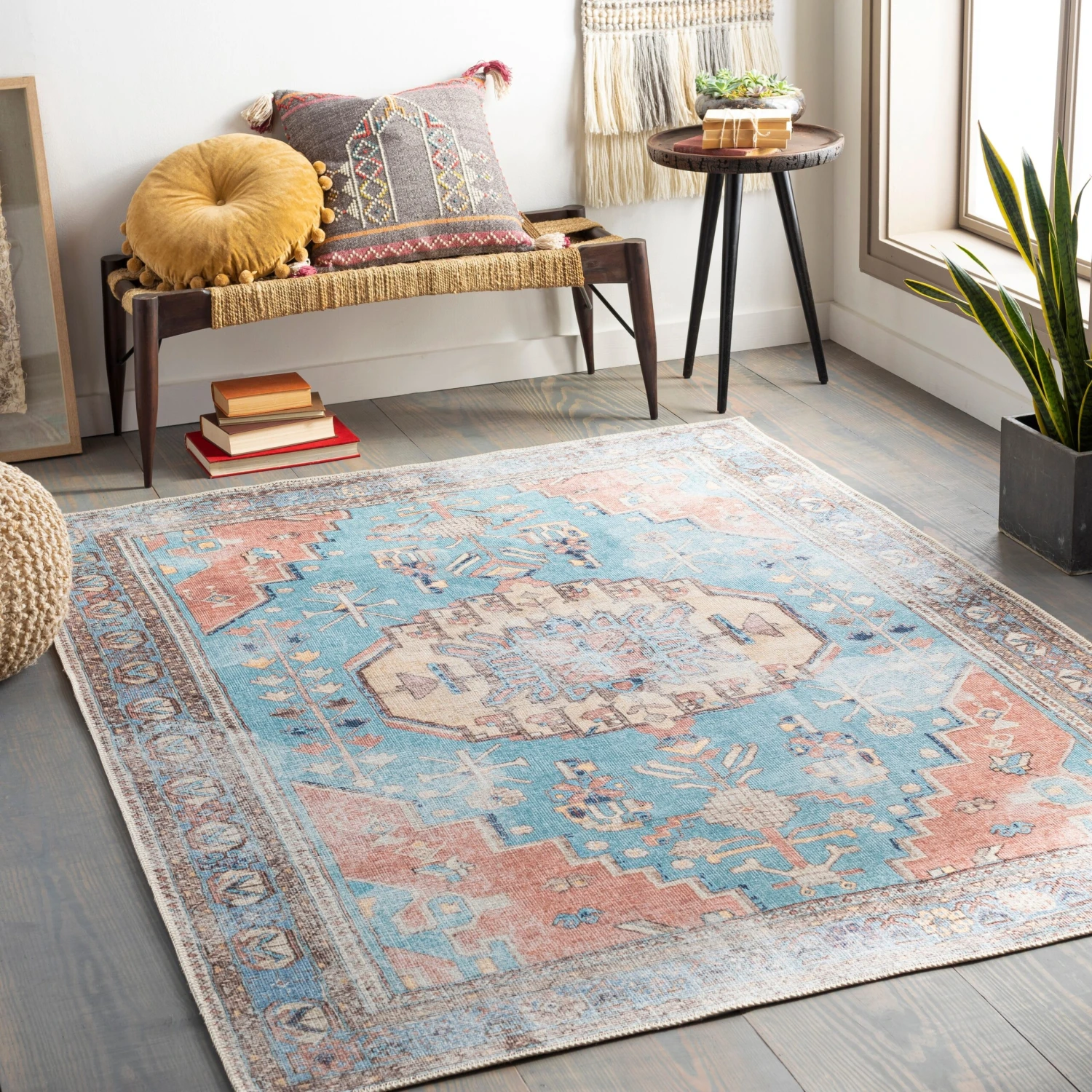 Artistic Weavers Antonia Vintage Global Printed Machine Washable Area Rug 2 Artistic Weavers Antonia Vintage Global Printed Machine Washable Area Rug - Image 2