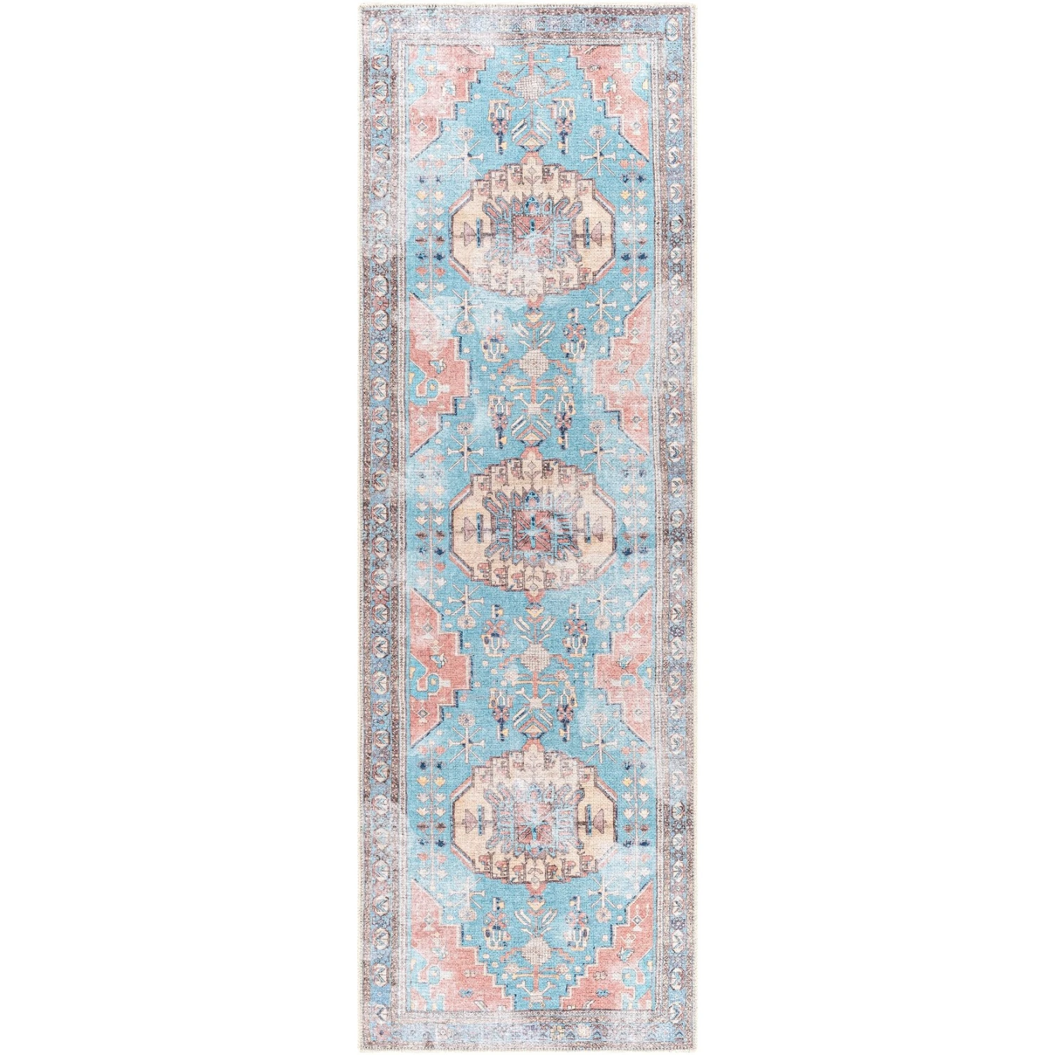 Artistic Weavers Antonia Vintage Global Printed Machine Washable Area Rug 1 Artistic Weavers Antonia Vintage Global Printed Machine Washable Area Rug