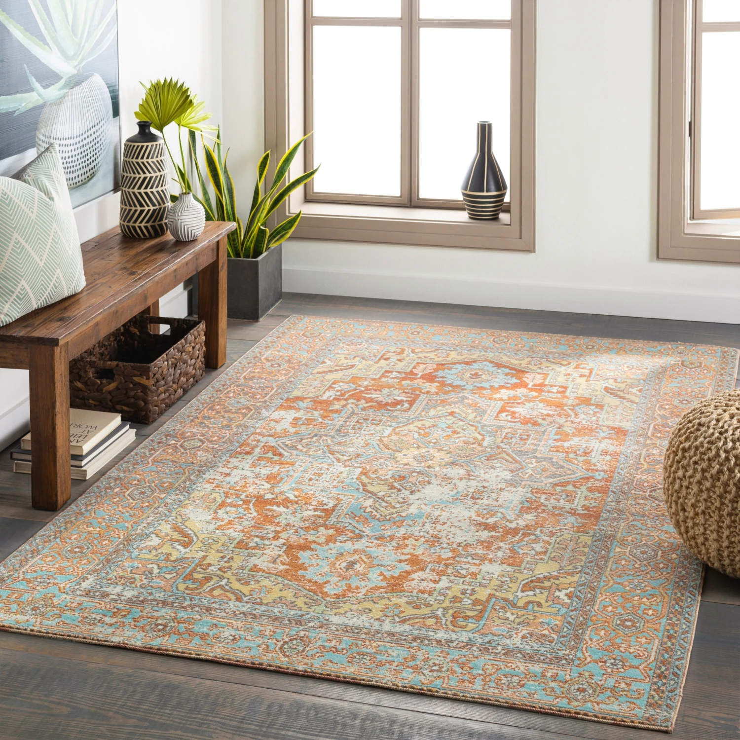 Artistic Weavers Dellie Indoor/ Outdoor Traditional Medallion Area Rug 2 Artistic Weavers Dellie Indoor/ Outdoor Traditional Medallion Area Rug - Image 2