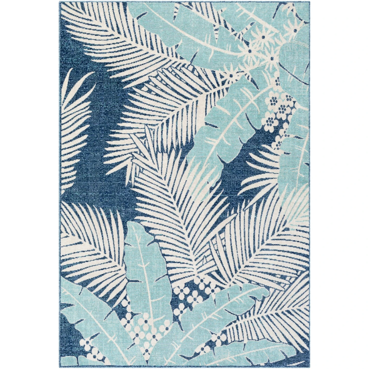 Artistic Weavers Healani Indoor/Outdoor Tropical Blue Area Rug 3 Artistic Weavers Healani Indoor/Outdoor Tropical Blue Area Rug - Image 3