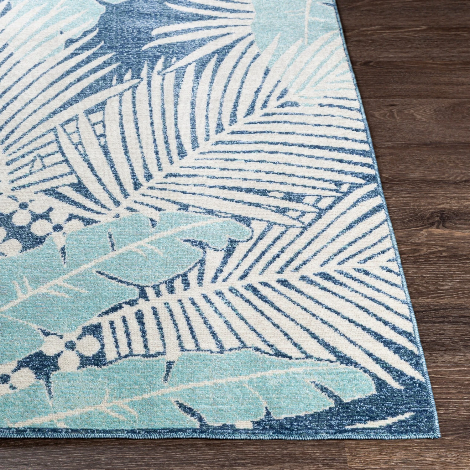 Artistic Weavers Healani Indoor/Outdoor Tropical Blue Area Rug 4 Artistic Weavers Healani Indoor/Outdoor Tropical Blue Area Rug - Image 4