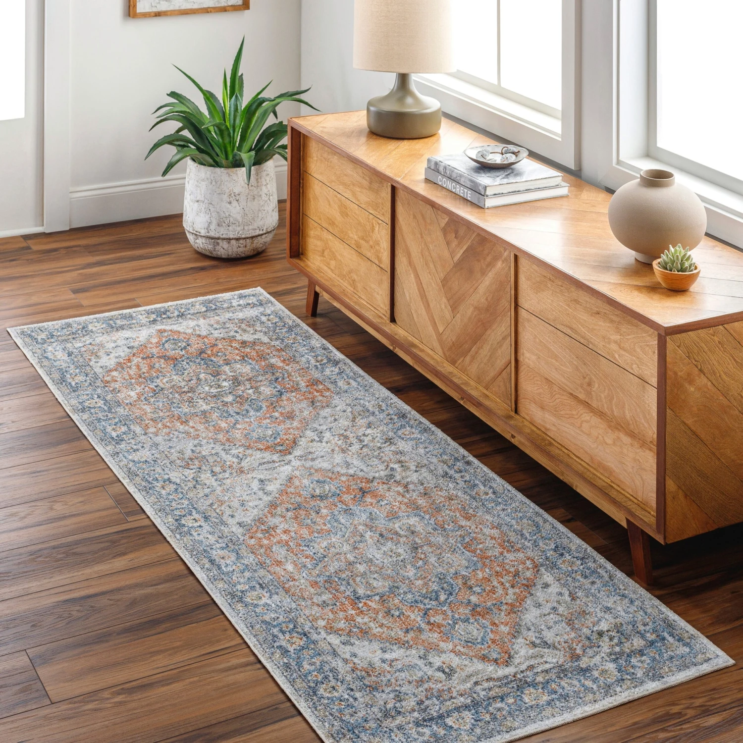Artistic Weavers Lillian Machine Washable Distressed Classic Area Rug 2 Artistic Weavers Lillian Machine Washable Distressed Classic Area Rug - Image 2