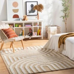 Artistic Weavers Rodos Mod Neutral Rainbow Plush Area Rug -Artistic Weavers Artistic Weavers Rodos Mod Neutral Rainbow Plush Area Rug 4