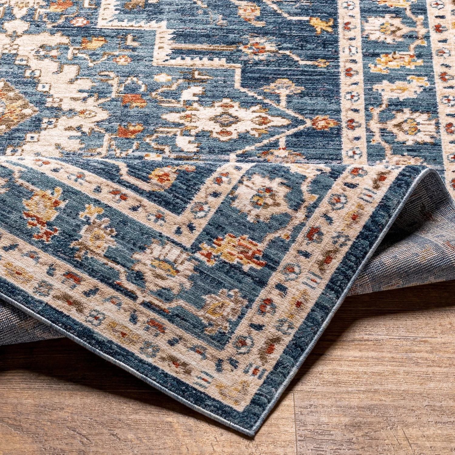 Artistic Weavers Truva Navy Vintage Medallion Area Rug 5 Artistic Weavers Truva Navy Vintage Medallion Area Rug - Image 5