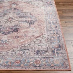 Artistic Weavers Aurore Distressed Medallion Printed Washable Area Rug -Artistic Weavers Aurore Distressed Medallion Printed Washable Area Rug 3
