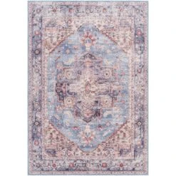 Artistic Weavers Aurore Distressed Medallion Printed Washable Area Rug -Artistic Weavers Aurore Distressed Medallion Printed Washable Area Rug 5