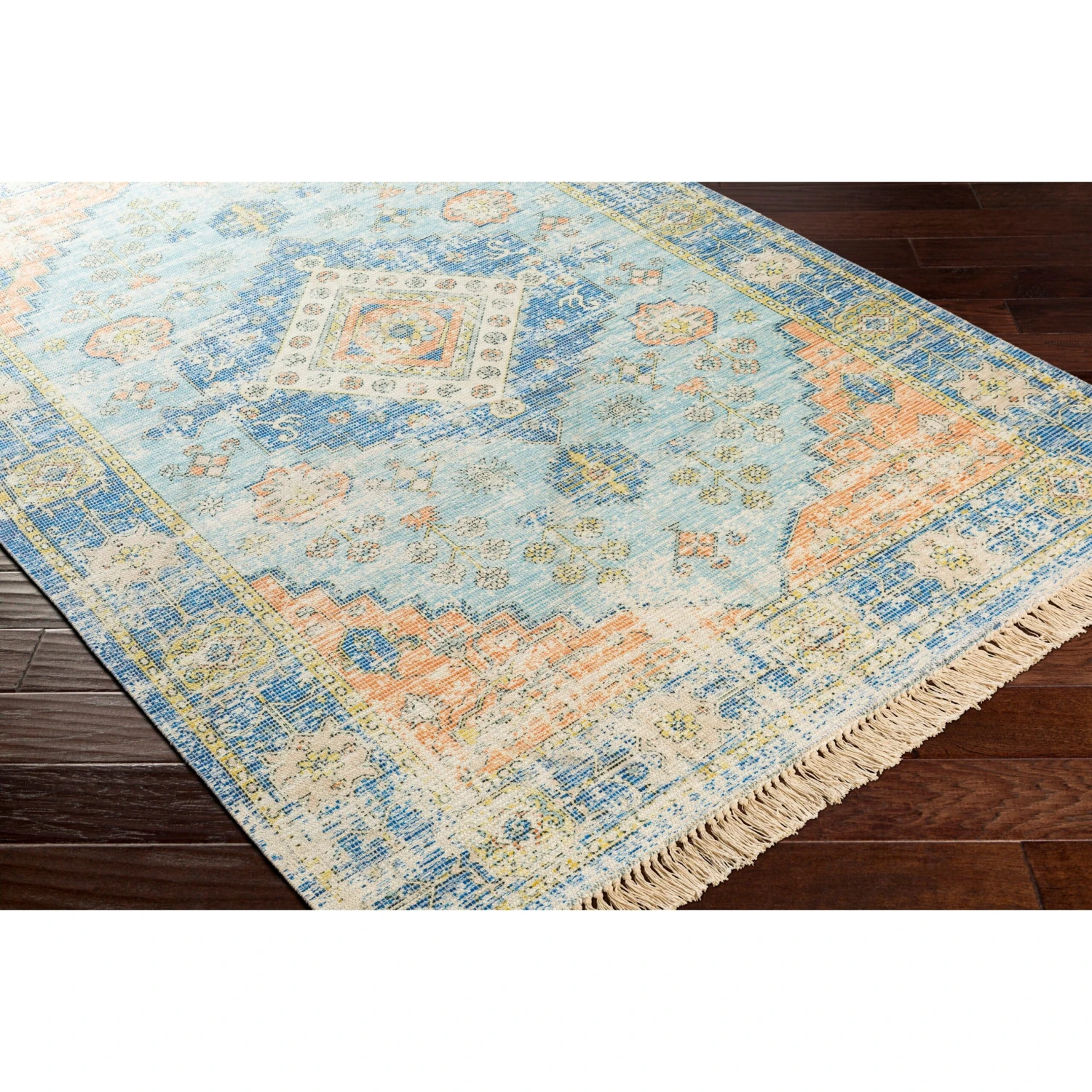 Artistic Weavers Barack Distressed Medallion Handmade Cotton Area Rug 17 Artistic Weavers Barack Distressed Medallion Handmade Cotton Area Rug - Image 17