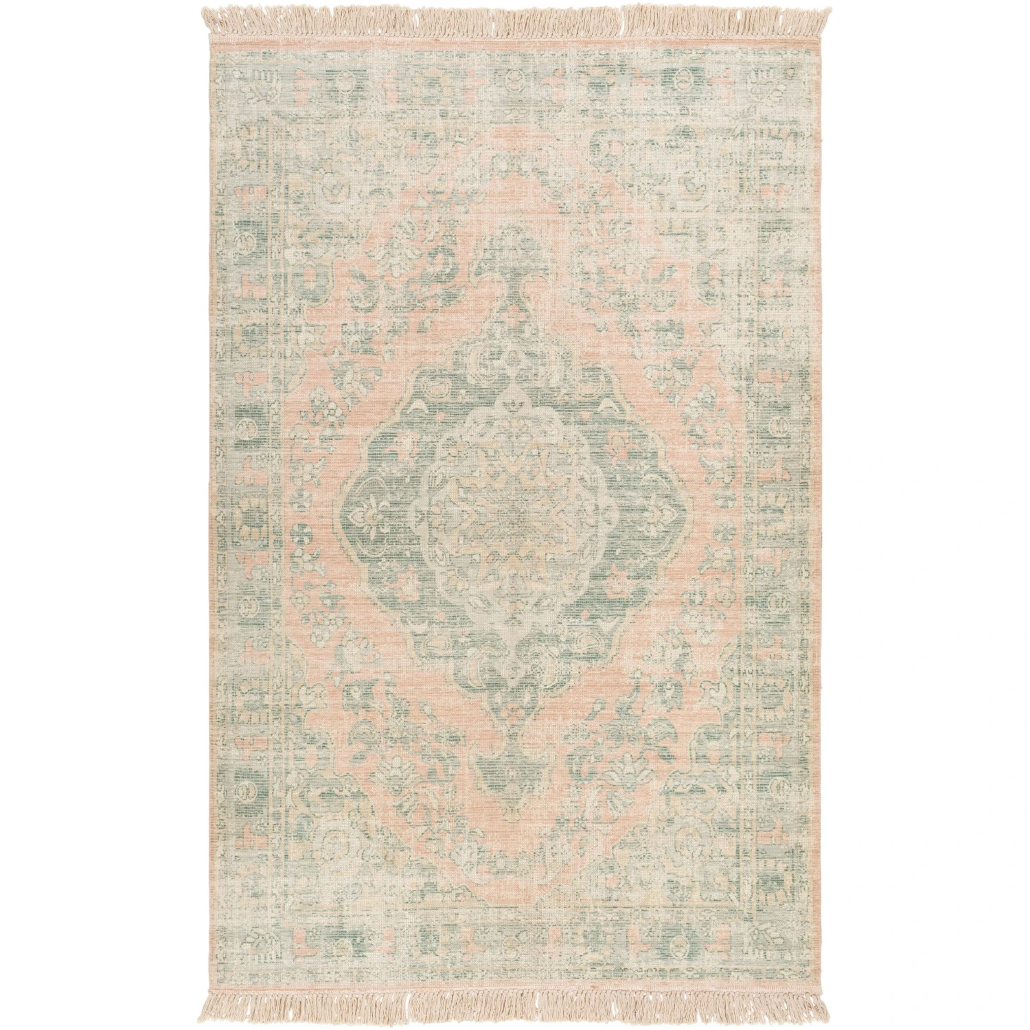 Artistic Weavers Barack Distressed Medallion Handmade Cotton Area Rug 9 Artistic Weavers Barack Distressed Medallion Handmade Cotton Area Rug - Image 9