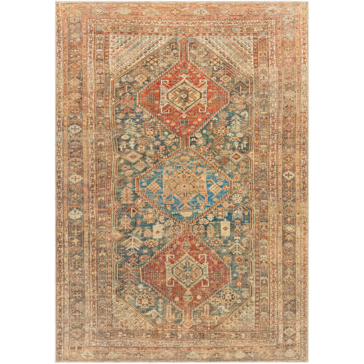 Artistic Weavers Barakat Traditional Medallion Washable Area Rug 3 Artistic Weavers Barakat Traditional Medallion Washable Area Rug - Image 3