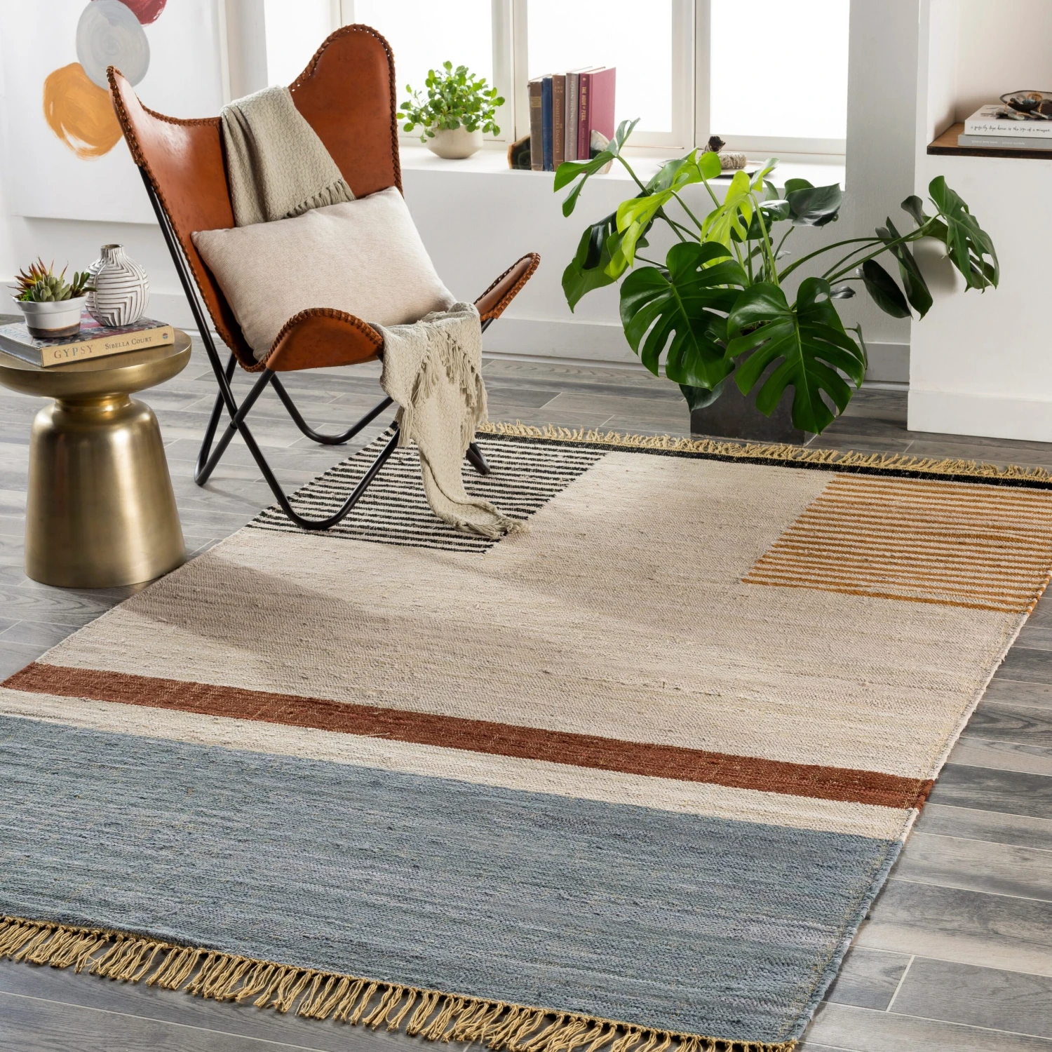 Artistic Weavers Barbican Hand Woven Geometric Cotton Rug 2 Artistic Weavers Barbican Hand Woven Geometric Cotton Rug - Image 2