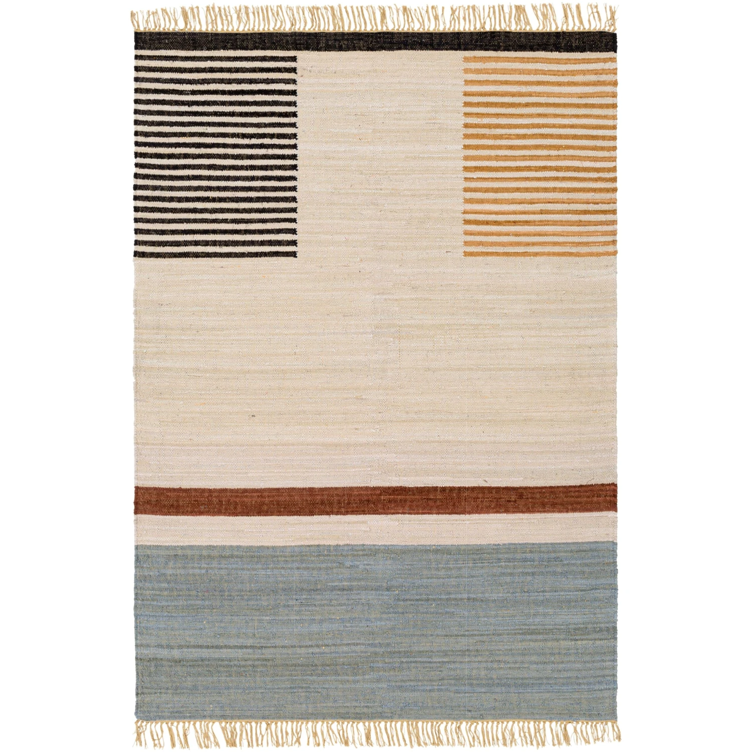 Artistic Weavers Barbican Hand Woven Geometric Cotton Rug 3 Artistic Weavers Barbican Hand Woven Geometric Cotton Rug - Image 3