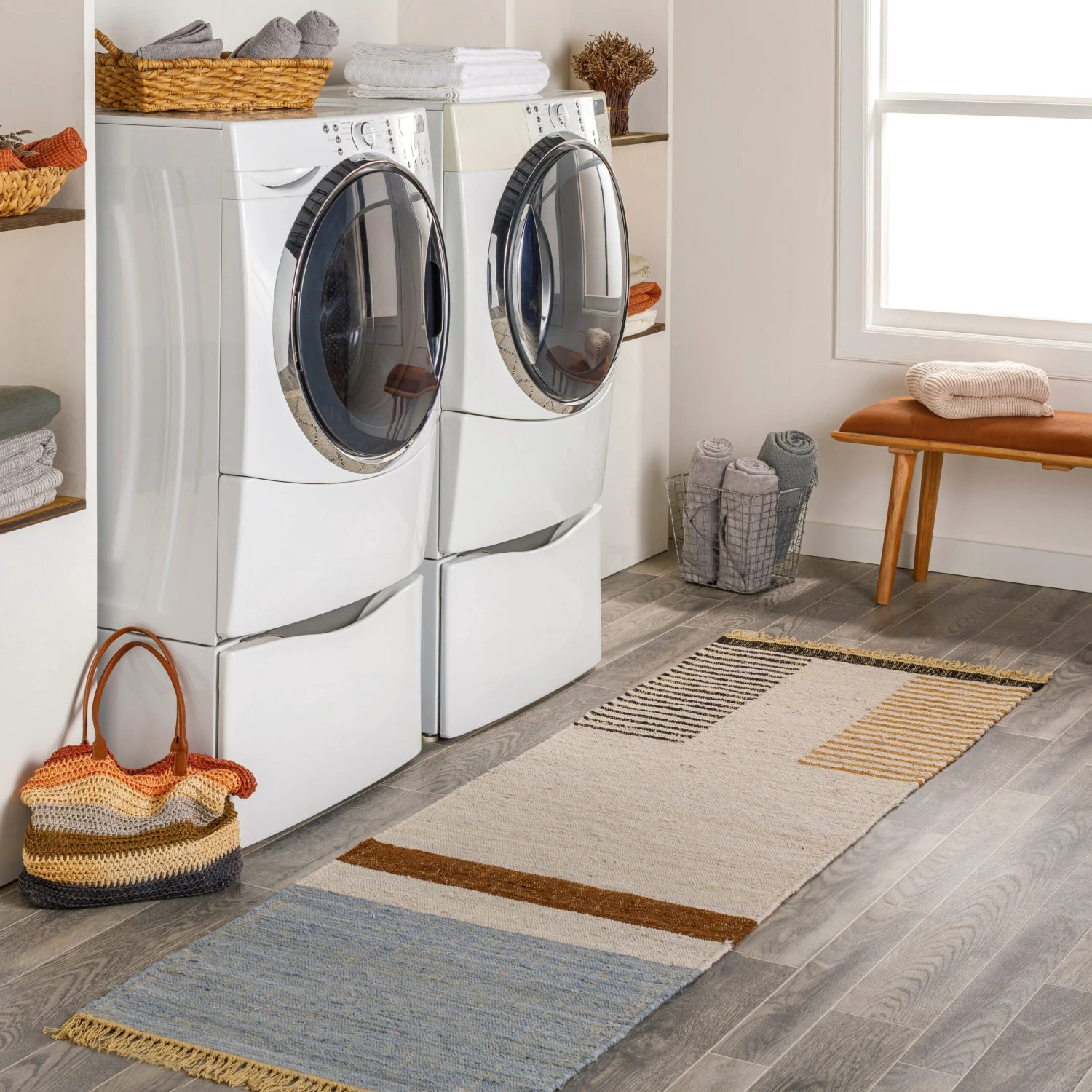 Artistic Weavers Barbican Hand Woven Geometric Cotton Rug 6 Artistic Weavers Barbican Hand Woven Geometric Cotton Rug - Image 6