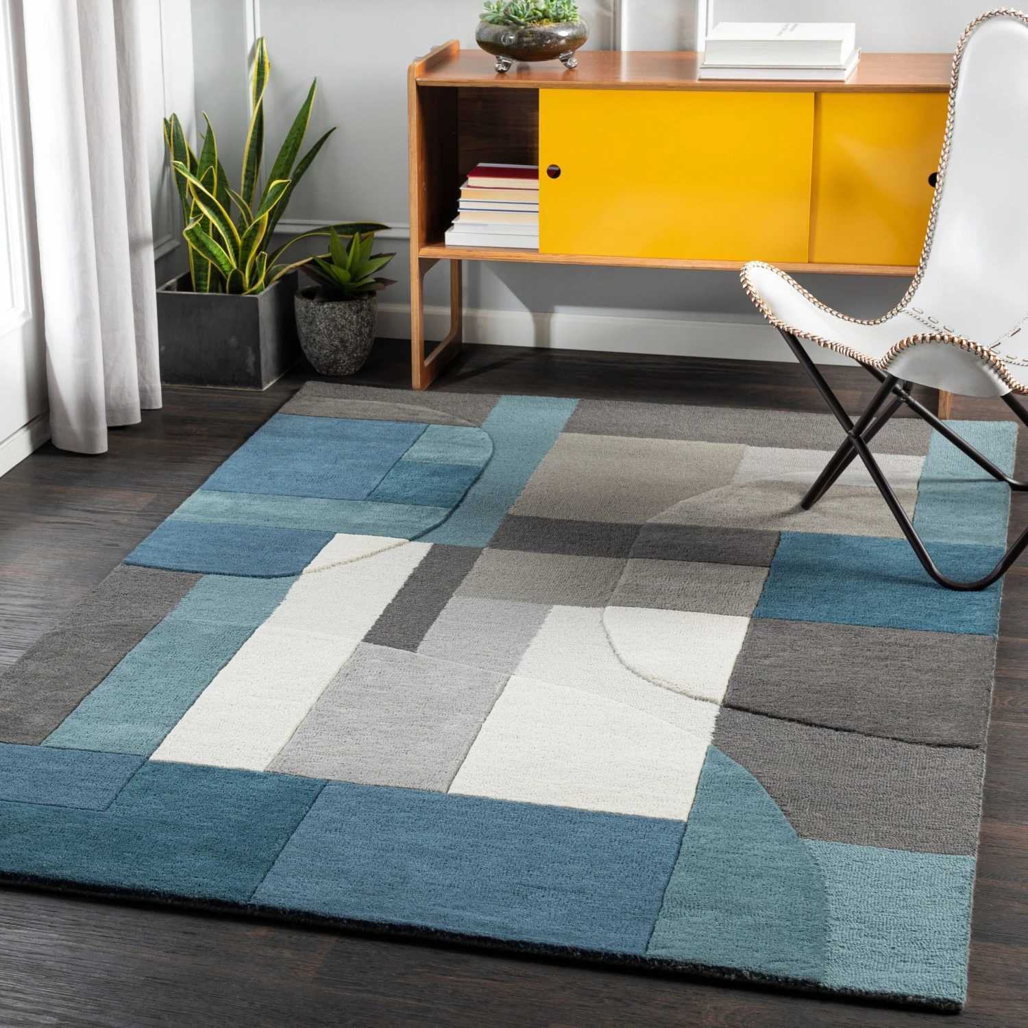 Artistic Weavers Bedstuy Modern Wool Handmade Area Rug 2 Artistic Weavers Bedstuy Modern Wool Handmade Area Rug - Image 2