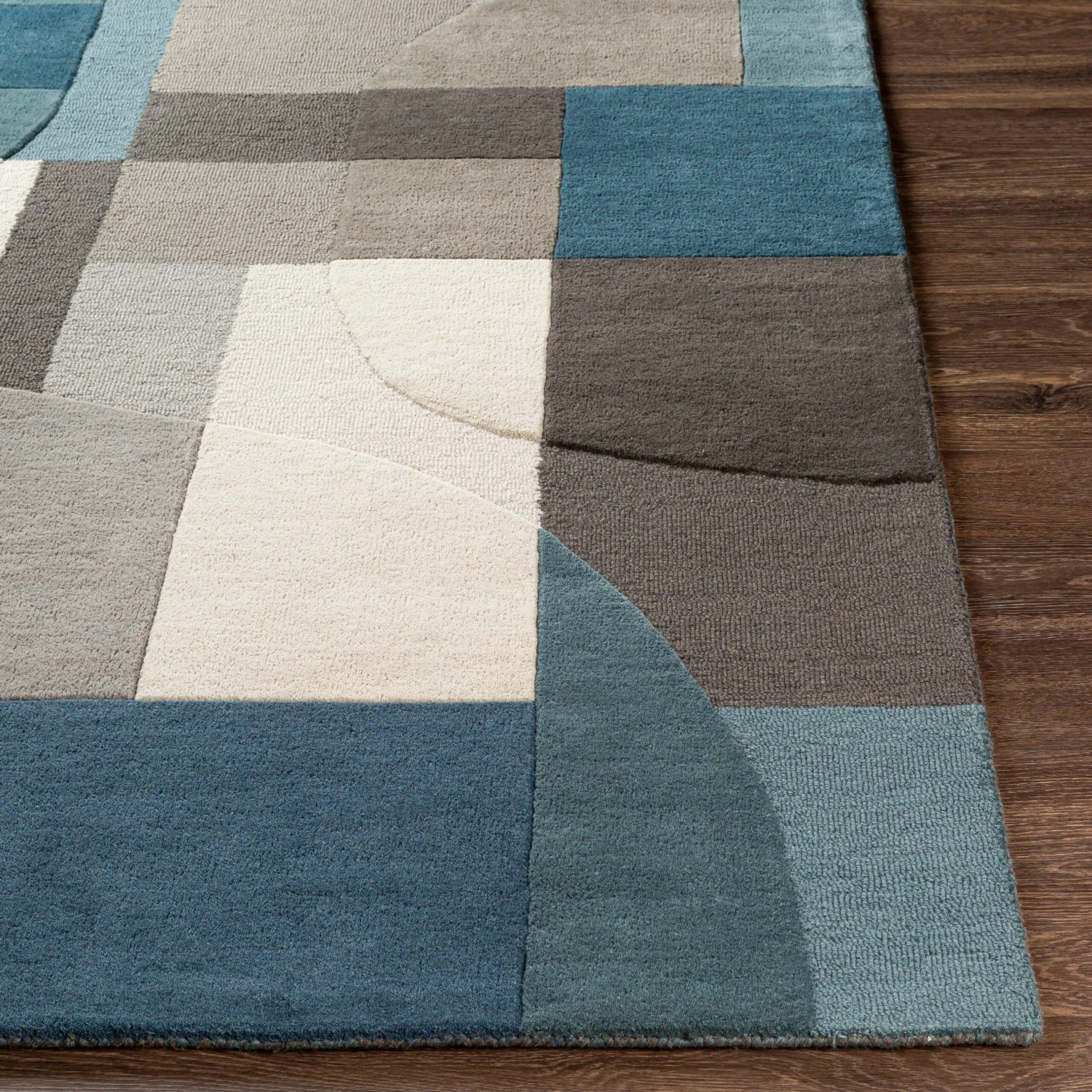 Artistic Weavers Bedstuy Modern Wool Handmade Area Rug 4 Artistic Weavers Bedstuy Modern Wool Handmade Area Rug - Image 4