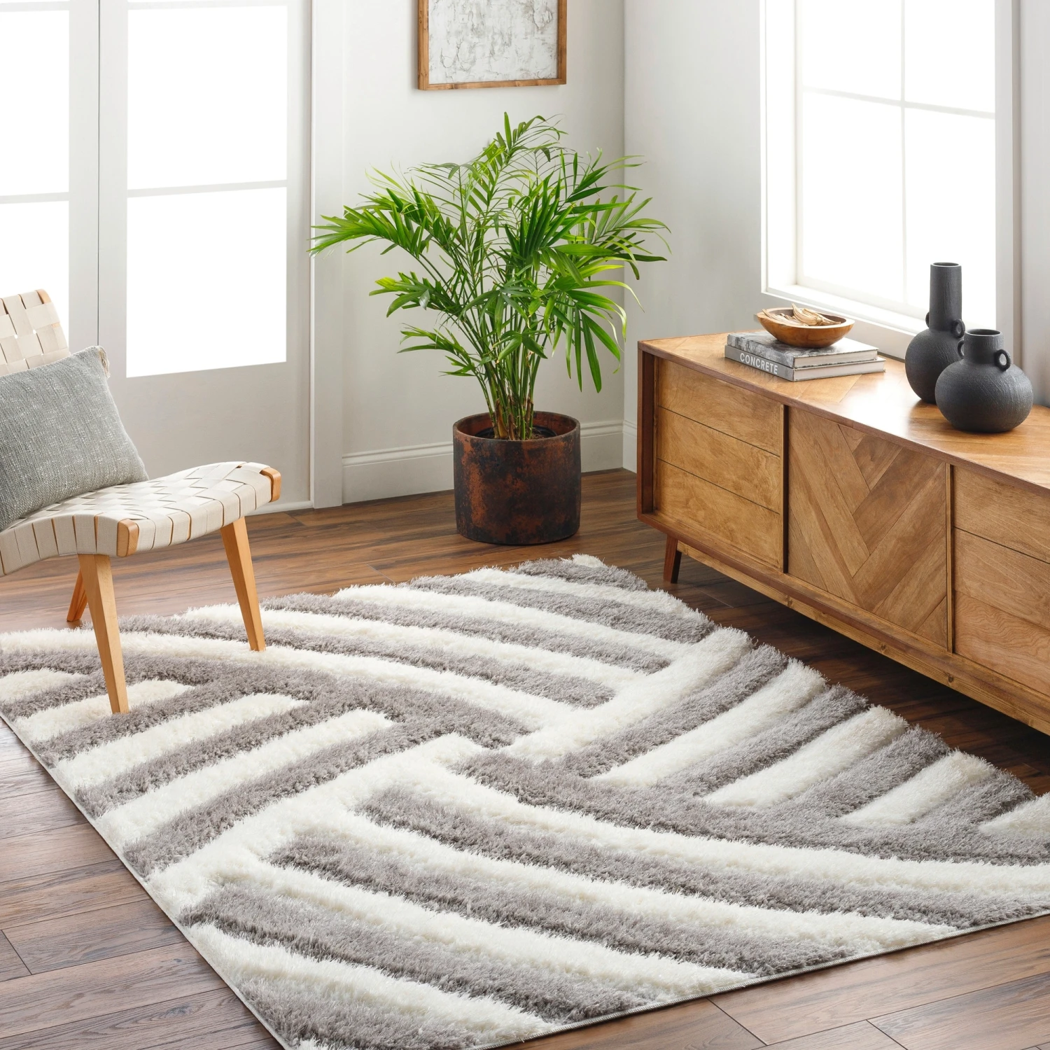Artistic Weavers Bologna Casual Striped Plush Area Rug 2 Artistic Weavers Bologna Casual Striped Plush Area Rug - Image 2