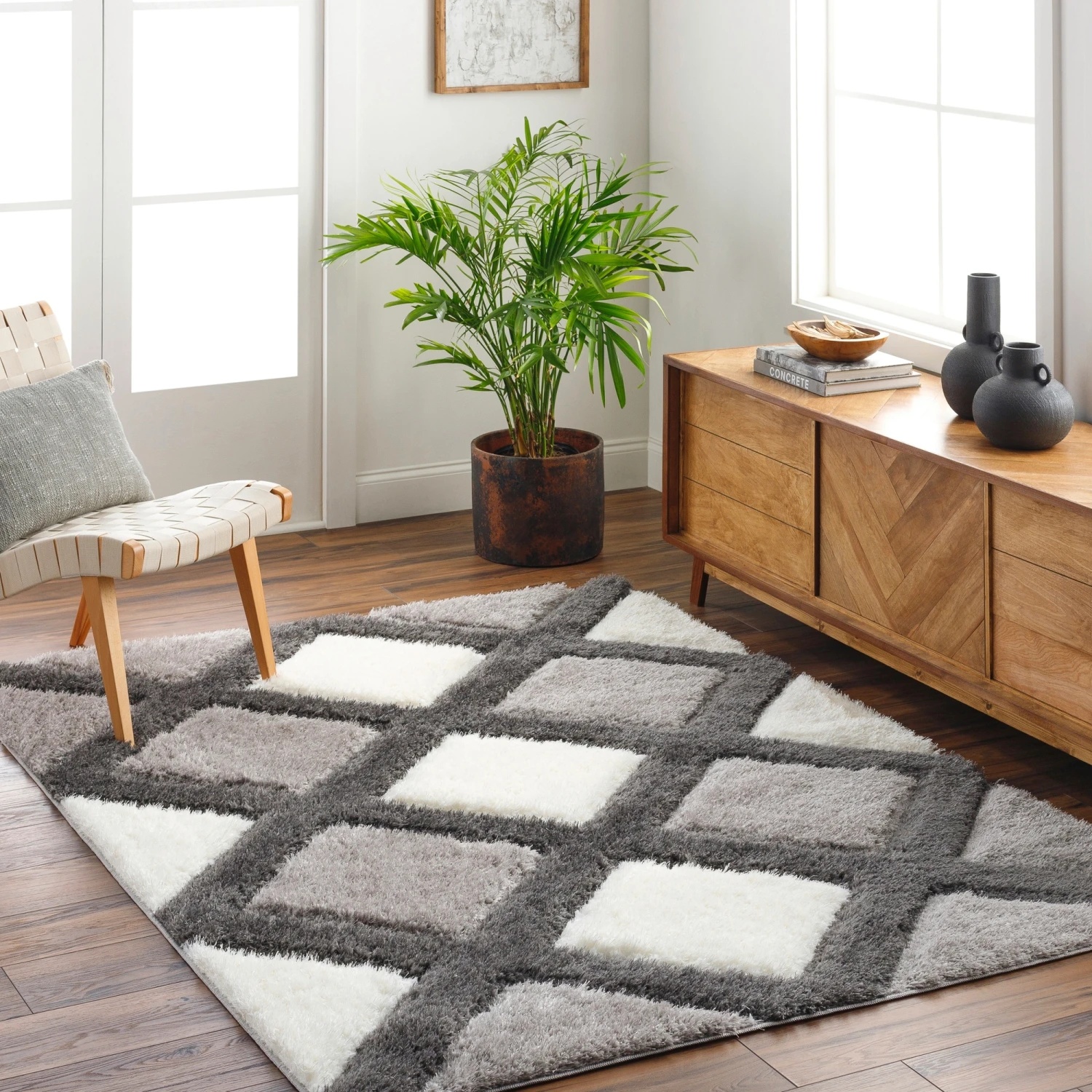 Artistic Weavers Bologna Casual Trellis Plush Area Rug 2 Artistic Weavers Bologna Casual Trellis Plush Area Rug - Image 2