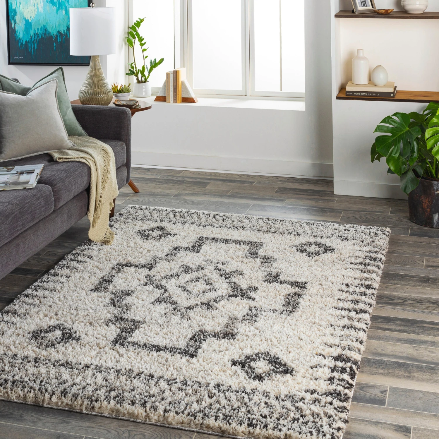 Artistic Weavers Brindra Global Geometric Plush Area Rug 2 Artistic Weavers Brindra Global Geometric Plush Area Rug - Image 2