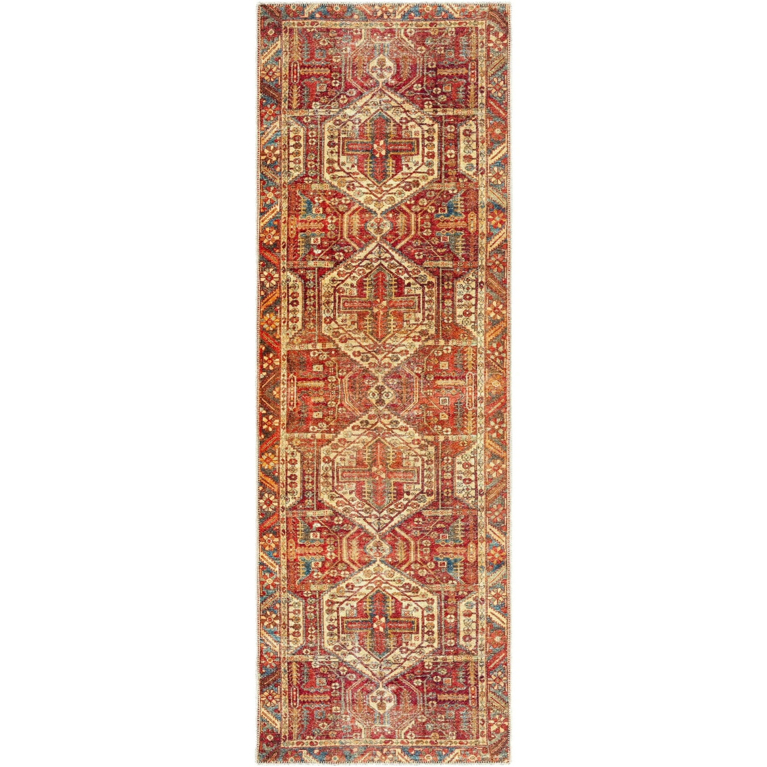 Artistic Weavers Bua Vintage Geometric Machine Washable Area Rug 1 Artistic Weavers Bua Vintage Geometric Machine Washable Area Rug