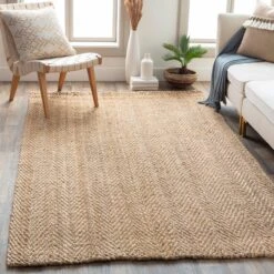 Artistic Weavers -Artistic Weavers Calcutta Hand Woven Solid Jute Rug 1