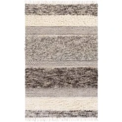 Artistic Weavers Celestun Handmade Farmhouse High-Low Wool Shag Area Rug