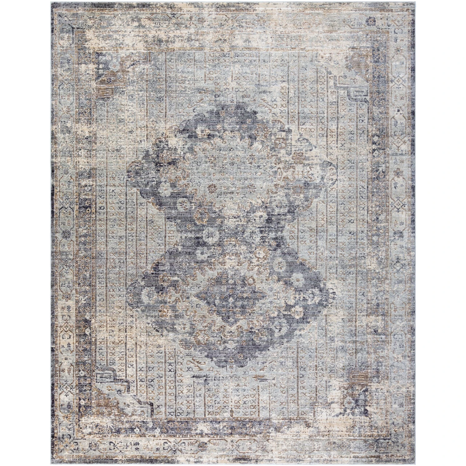 Artistic Weavers Delora Distressed Persian Grey Area Rug 3 Artistic Weavers Delora Distressed Persian Grey Area Rug - Image 3