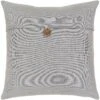 Artistic Weavers Demetra Traditional Button Light Grey Feather Down Fill Throw Pillow 18-inch
