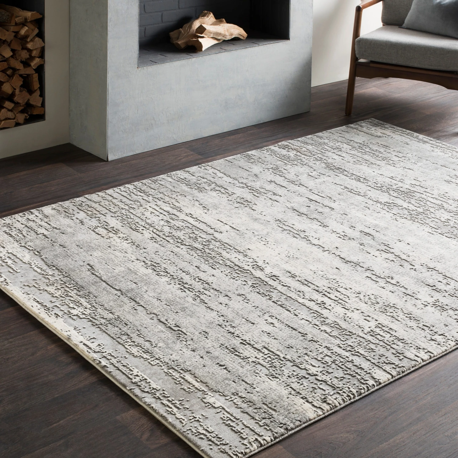 Artistic Weavers Duncan Grey Distressed Abstract Area Rug 2 Artistic Weavers Duncan Grey Distressed Abstract Area Rug - Image 2
