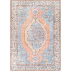 Artistic Weavers Elisa Vintage Medallion Printed Machine Washable Area Rug -Artistic Weavers Elisa Vintage Medallion Printed Area Rug 8