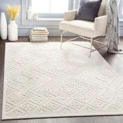 Artistic Weavers Eugenia Cream Geometric Indoor/ Outdoor Area Rug -Artistic Weavers Eugenia Indoor Outdoor Global Diamond Area Rug 2
