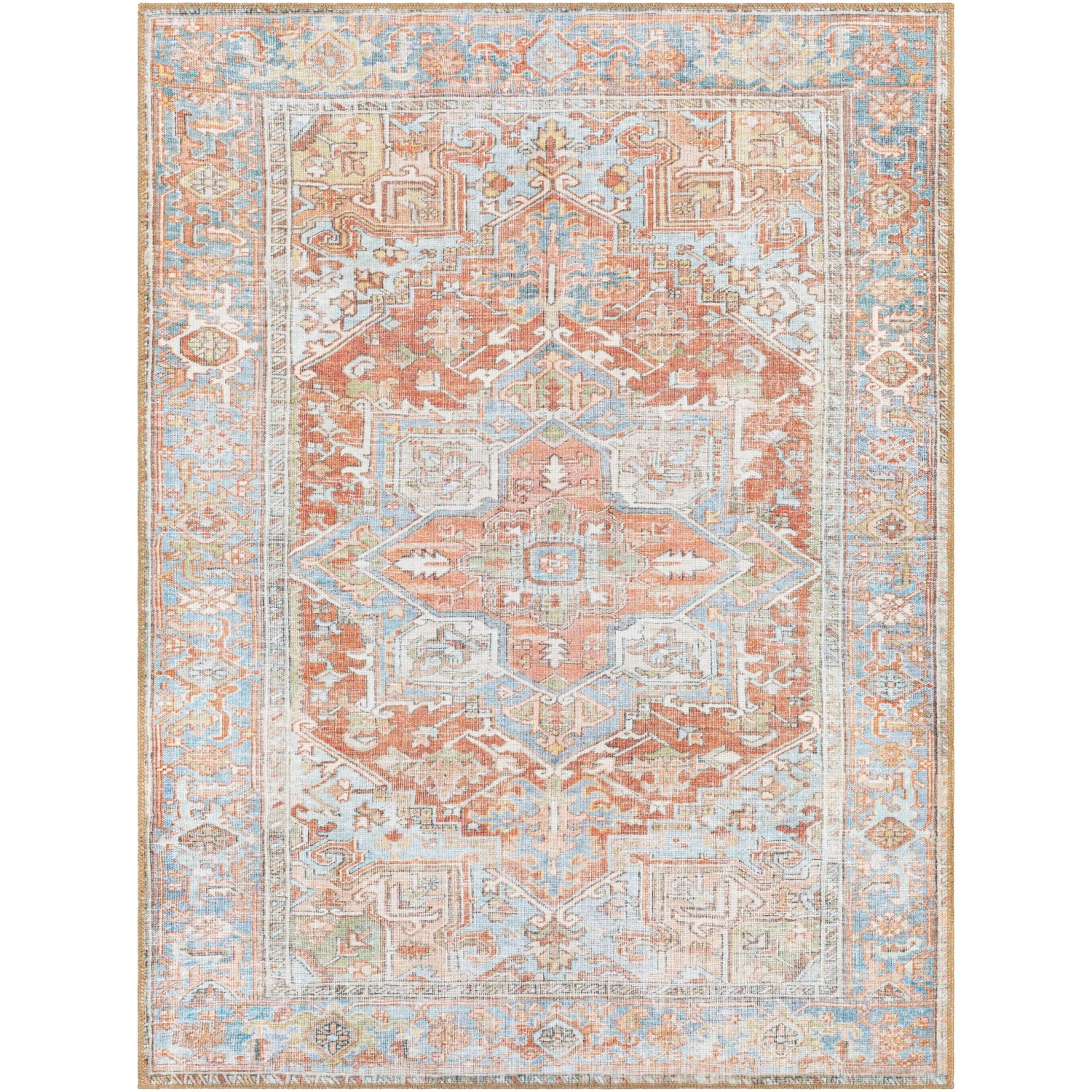 Artistic Weavers Farhad Traditional Medallion Machine Washable Area Rug 3 Artistic Weavers Farhad Traditional Medallion Machine Washable Area Rug - Image 3