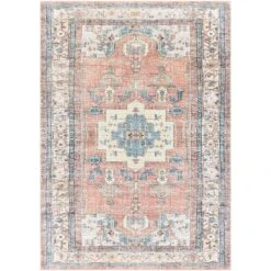 Artistic Weavers Guadalupe Vintage Medallion Printed Machine Washable Area Rug -Artistic Weavers Guadalupe Vintage Medallion Printed Area Rug 2