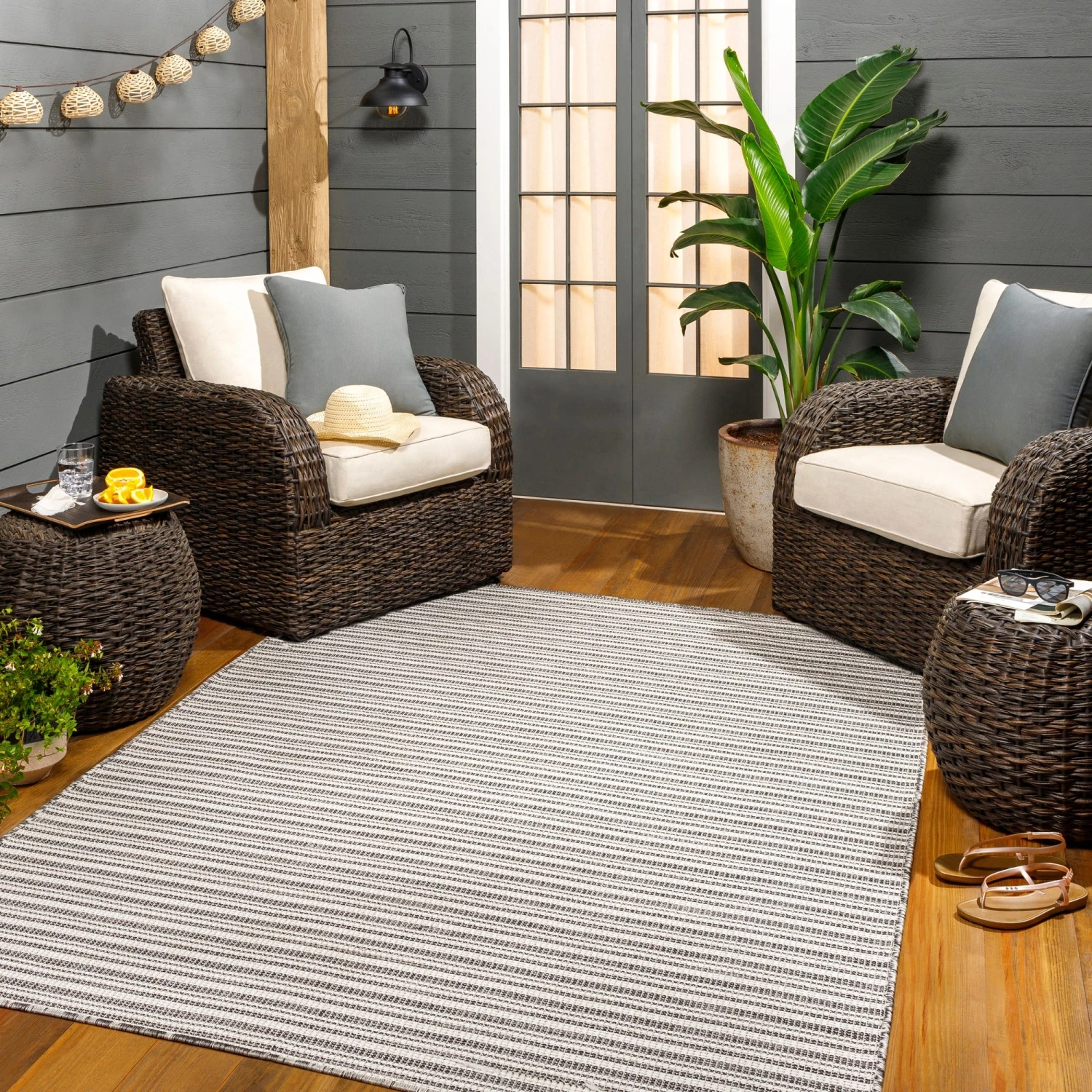 Artistic Weavers Hampton Indoor/ Outdoor Classic Striped Area Rug 5 Artistic Weavers Hampton Indoor/ Outdoor Classic Striped Area Rug - Image 5