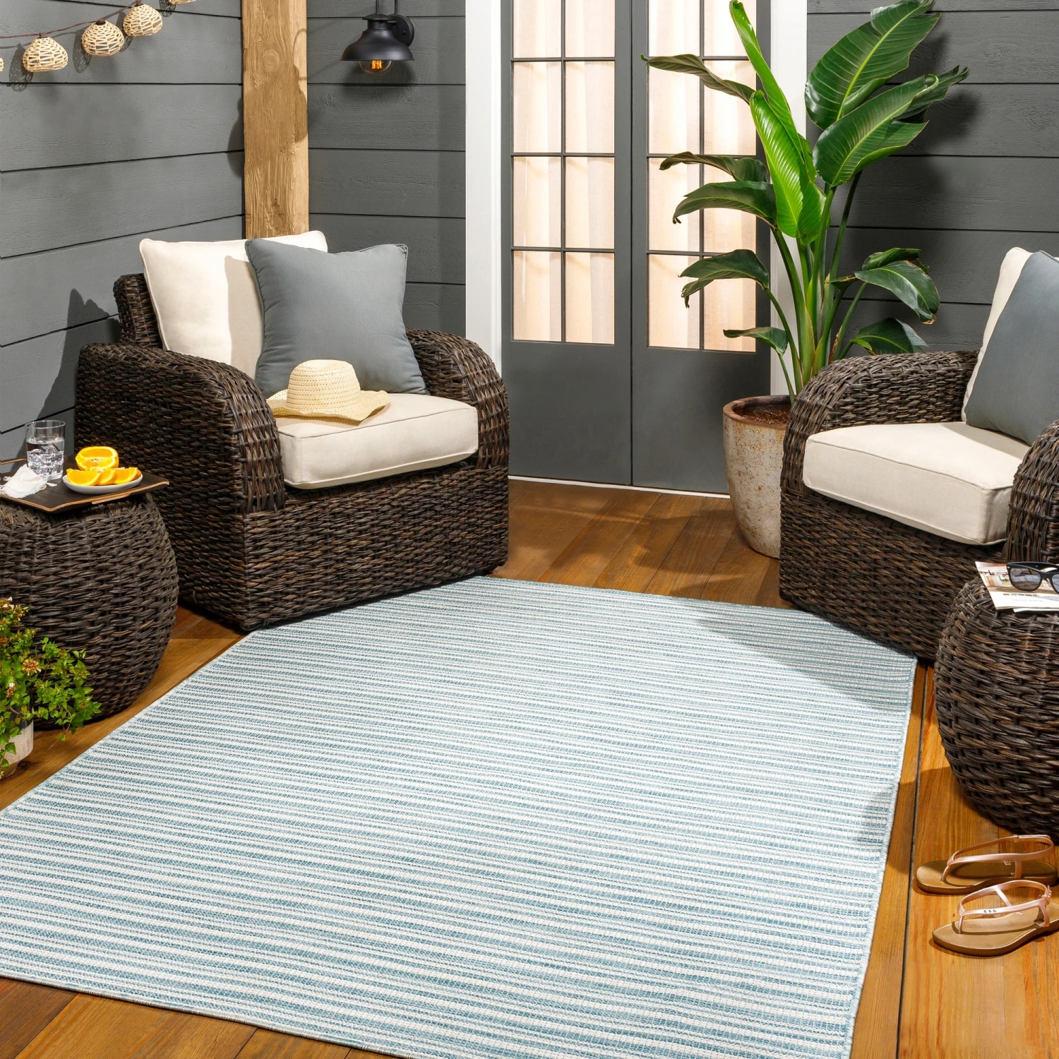 Artistic Weavers Hampton Indoor/ Outdoor Classic Striped Area Rug 7 Artistic Weavers Hampton Indoor/ Outdoor Classic Striped Area Rug - Image 7