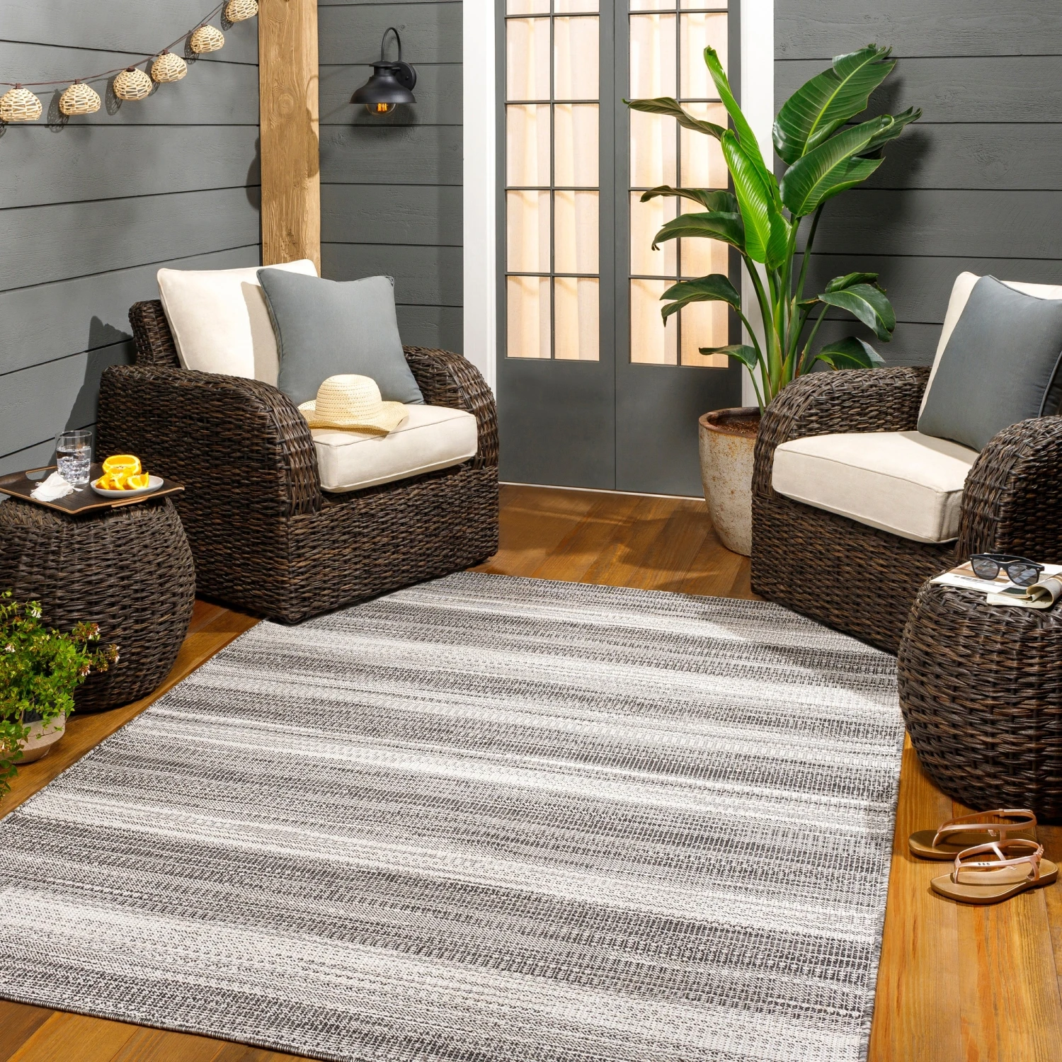 Artistic Weavers Hampton Indoor/ Outdoor Ombre Striped Area Rug 11 Artistic Weavers Hampton Indoor/ Outdoor Ombre Striped Area Rug - Image 11