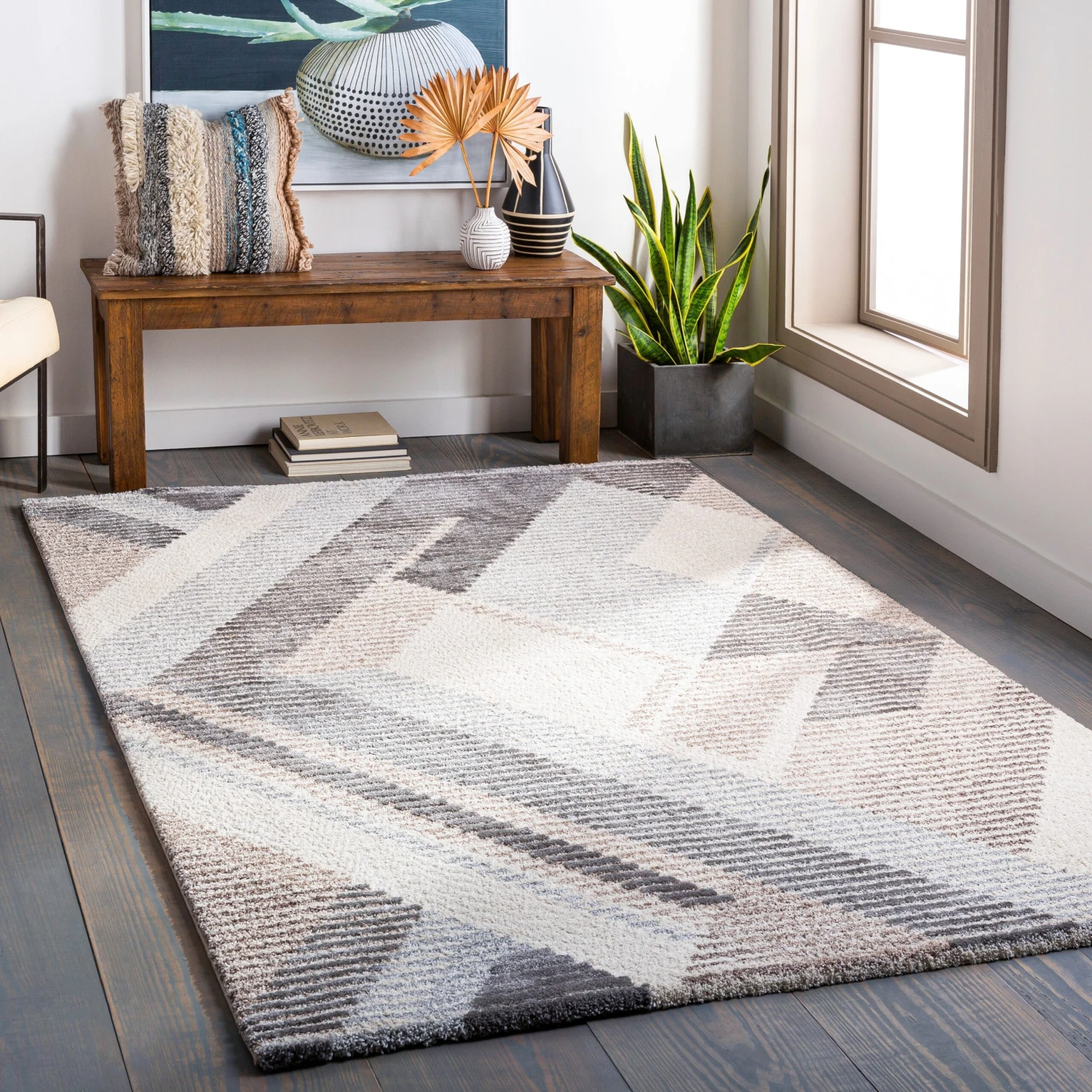 Artistic Weavers Kostya Modern Graphic Plush Area Rug 2 Artistic Weavers Kostya Modern Graphic Plush Area Rug - Image 2