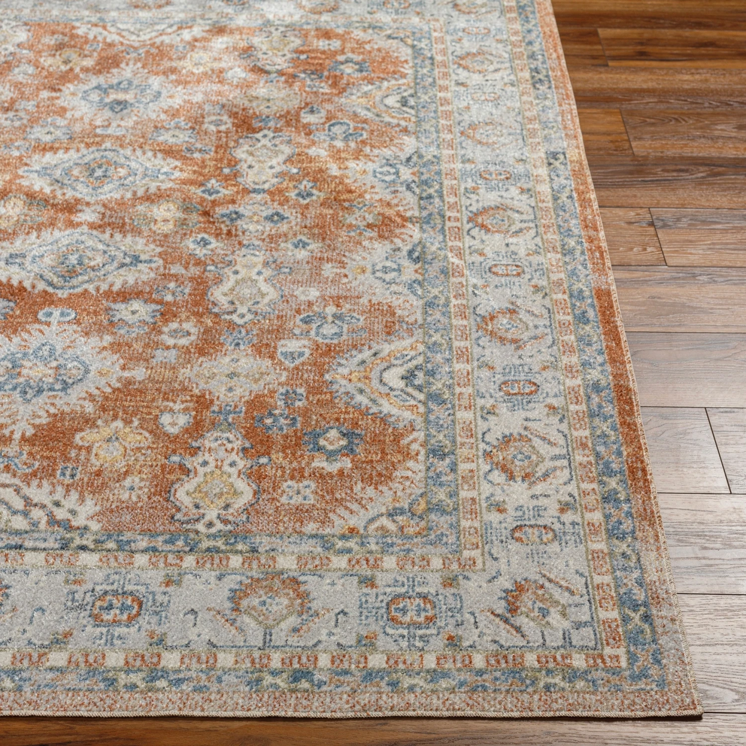 Artistic Weavers Lillian Machine Washable Floral Medallion Area Rug 4 Artistic Weavers Lillian Machine Washable Floral Medallion Area Rug - Image 4