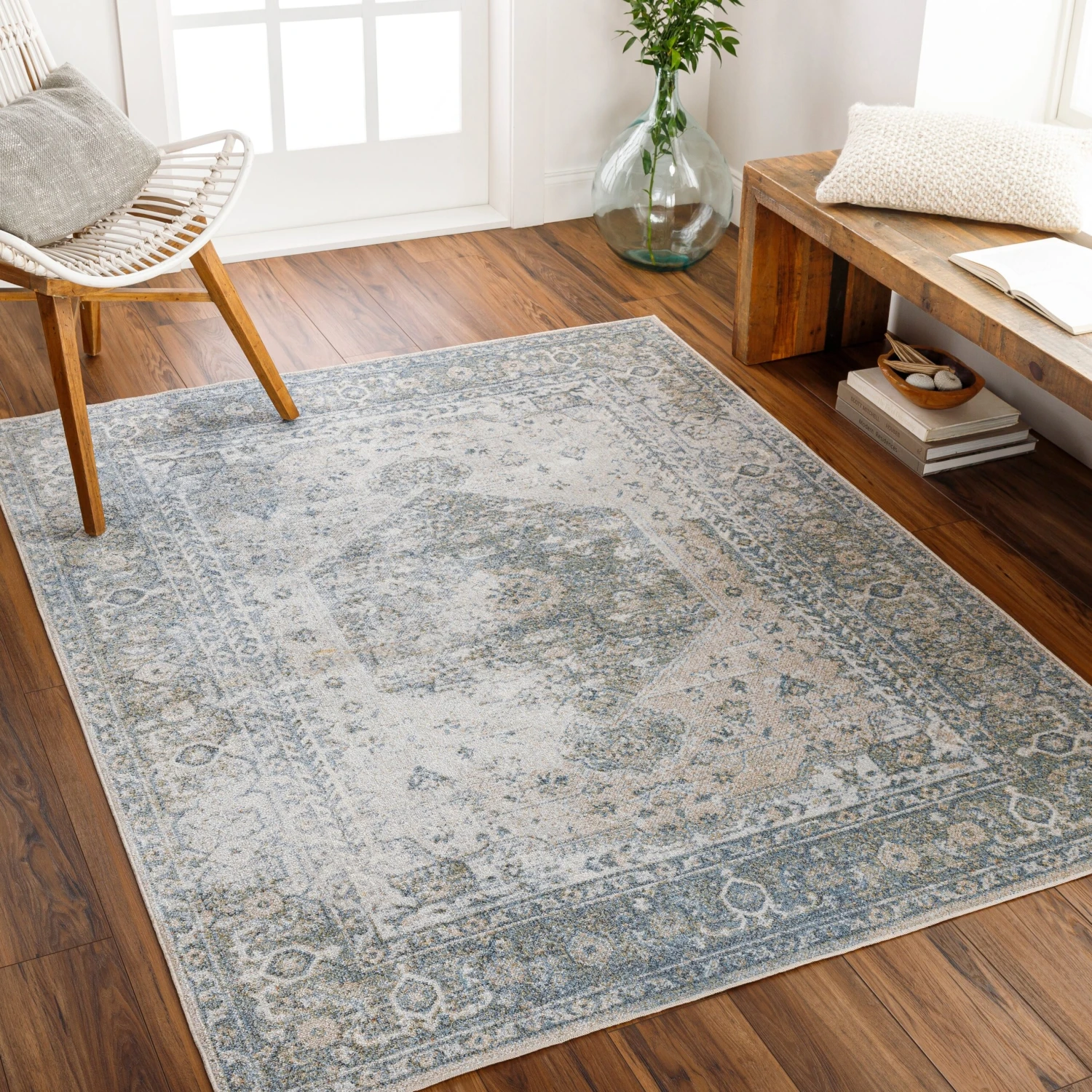 Artistic Weavers Lillian Machine Washable Medallion Area Rug 3 Artistic Weavers Lillian Machine Washable Medallion Area Rug - Image 3