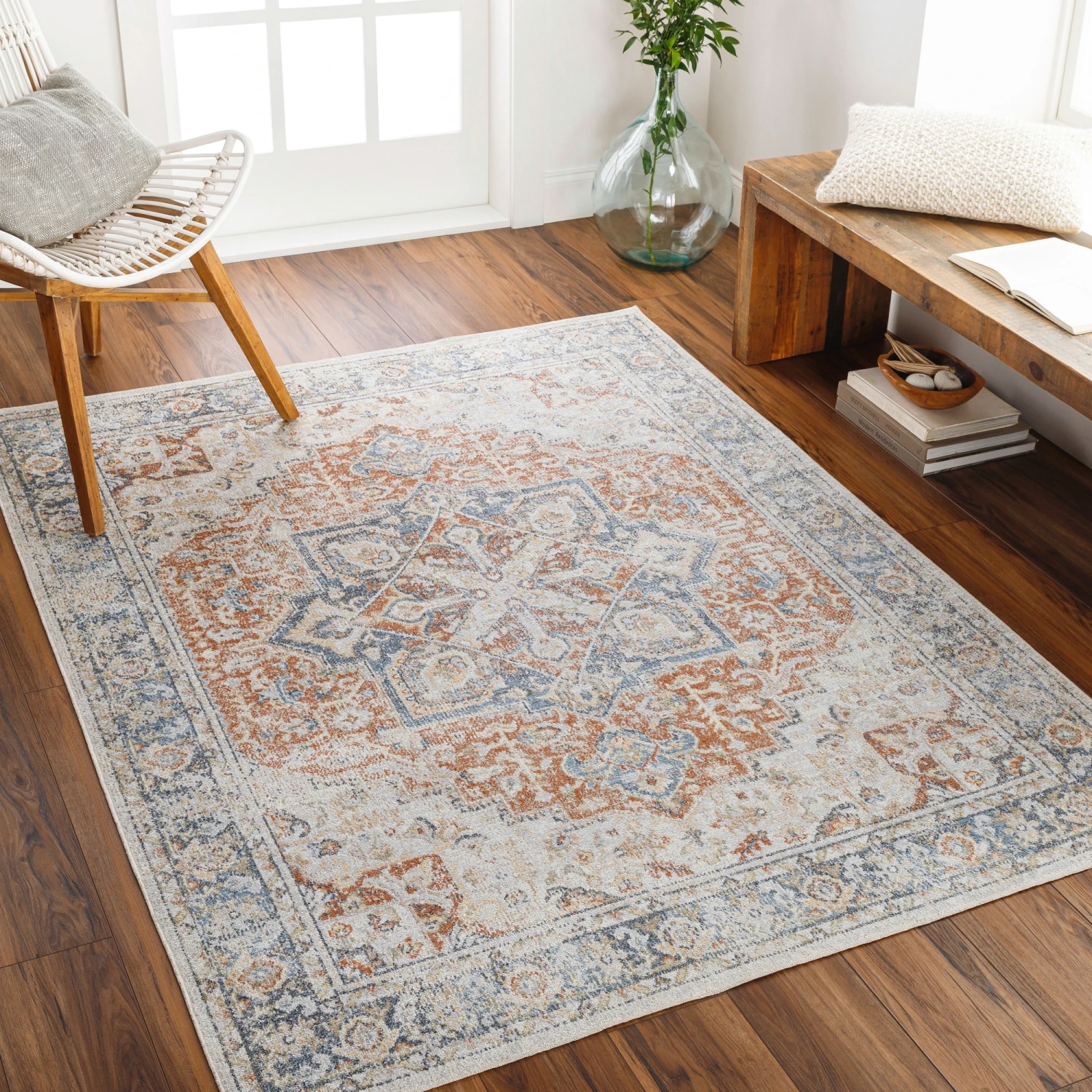 Artistic Weavers Lillian Machine Washable Medallion Area Rug 2 Artistic Weavers Lillian Machine Washable Medallion Area Rug - Image 2