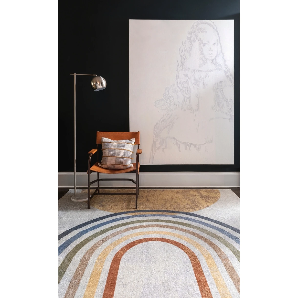 Artistic Weavers Lillian Machine Washable Rainbow Stripes Area Rug 2 Artistic Weavers Lillian Machine Washable Rainbow Stripes Area Rug - Image 2