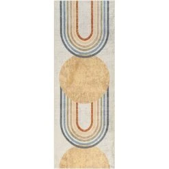 Artistic Weavers Lillian Machine Washable Rainbow Stripes Area Rug