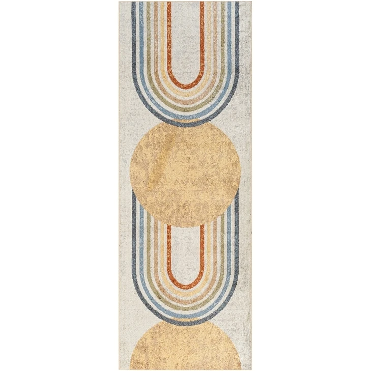 Artistic Weavers Lillian Machine Washable Rainbow Stripes Area Rug 1 Artistic Weavers Lillian Machine Washable Rainbow Stripes Area Rug