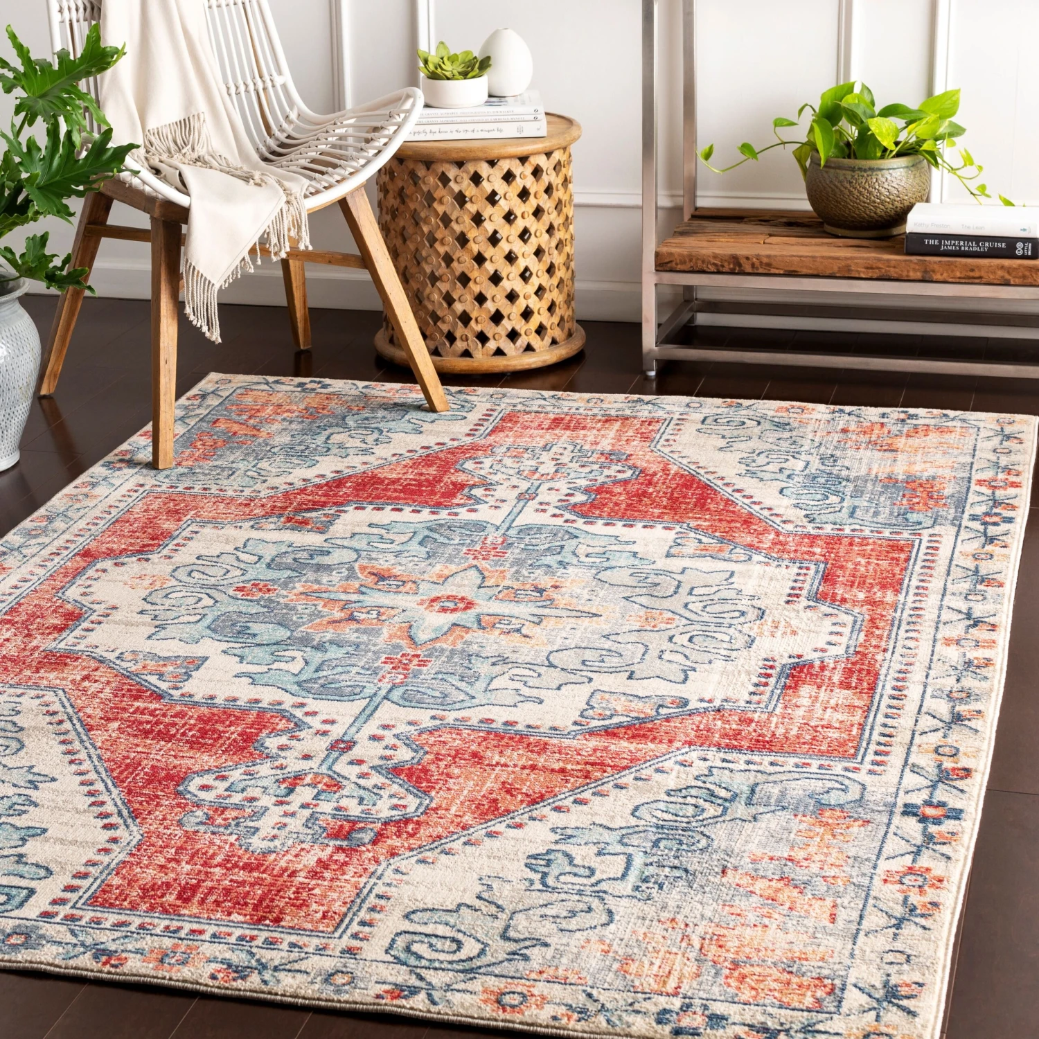 Artistic Weavers Lleucu Distressed Persian Area Rug 2 Artistic Weavers Lleucu Distressed Persian Area Rug - Image 2
