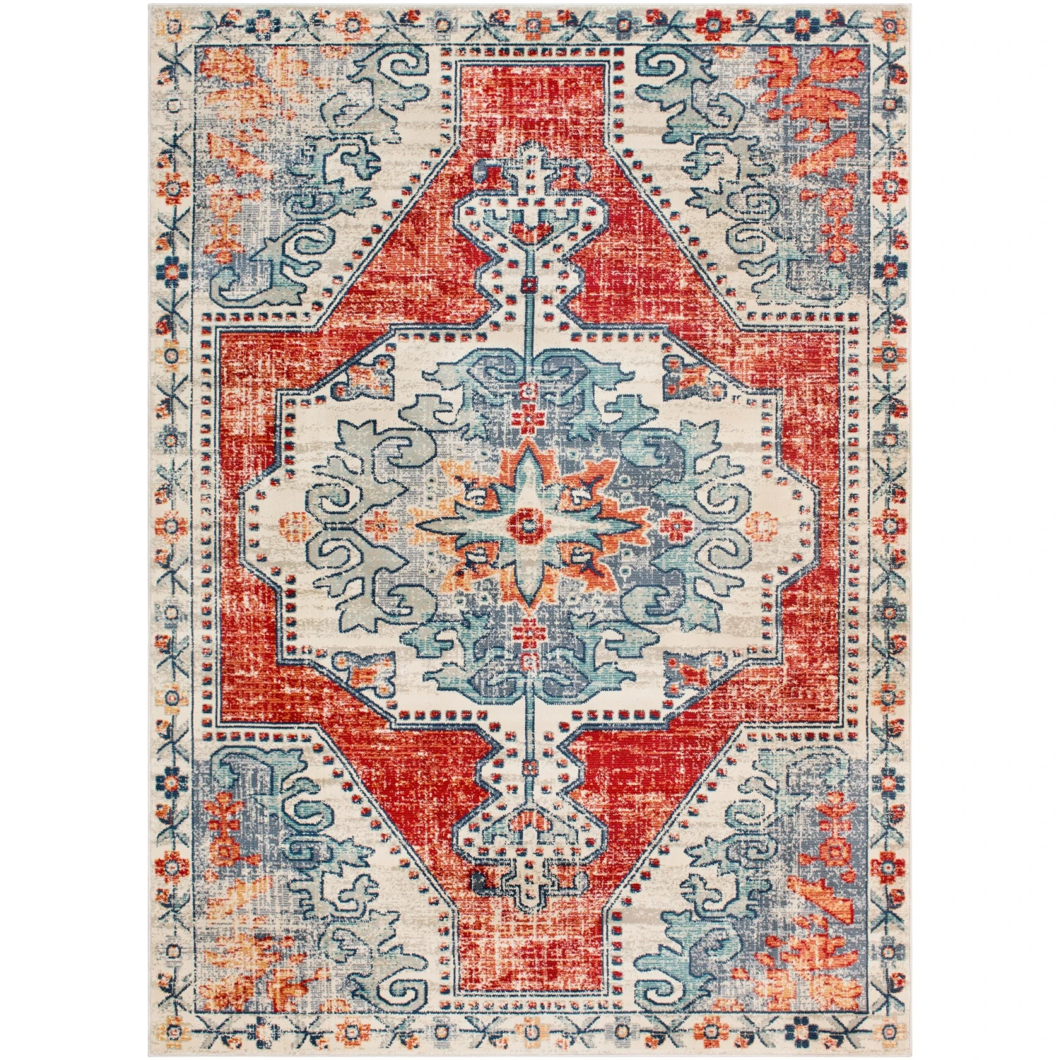 Artistic Weavers Lleucu Distressed Persian Area Rug 3 Artistic Weavers Lleucu Distressed Persian Area Rug - Image 3